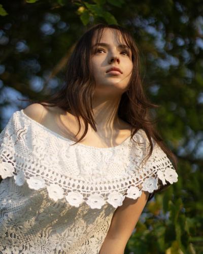 A Girl under the tree